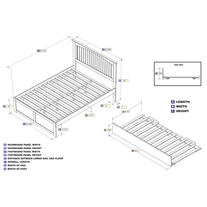 Three Posts™ Marquette Solid Wood Bed & Reviews Wayfair